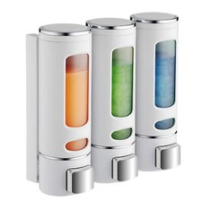 Wall Soap Dispenser Triple Shampoo And Conditioner Dispenser 3x400ml Chamber