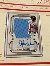 2022 Topps Definitive Dylan Carlson Jumbo Jersey Relic Auto 17/50 Cardinals RAW