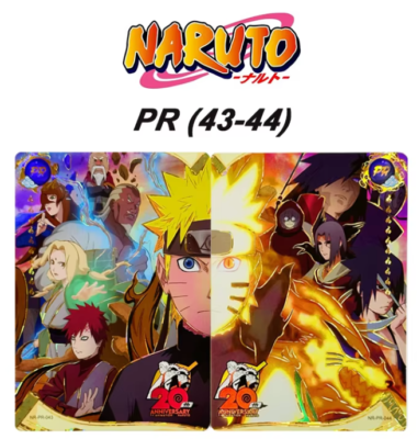 20th ANNIVERSARY* KAYOU Naruto TCG Prism Card 'PR' #043/044 Pair