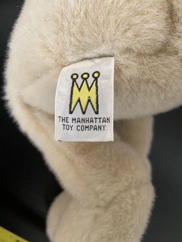 Vintage 1994 Manhattan Toy Co Sleepy Rabbit Plush Big Feet Plaid Now RARE PLUSH - Picture 8 of 9