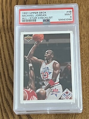psa graded michael jordan cards 1990-91 Fleer 9 Mint HOF Chicago Bulls NBA Card #26 PSA 9 MINT BASKETBALL CARD
