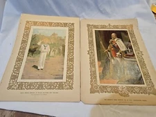 King Edward VII Full Coronation Robes 1902 Antique Print Prince Of Wales Signed