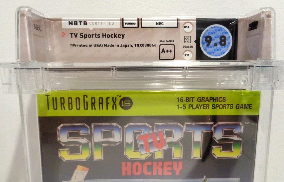 TV Sports Hockey (TurboGrafx-16 TG16) USA SEALED GRADED WATA 9.8 A++ VIDEO GAME - Image 2 of 4