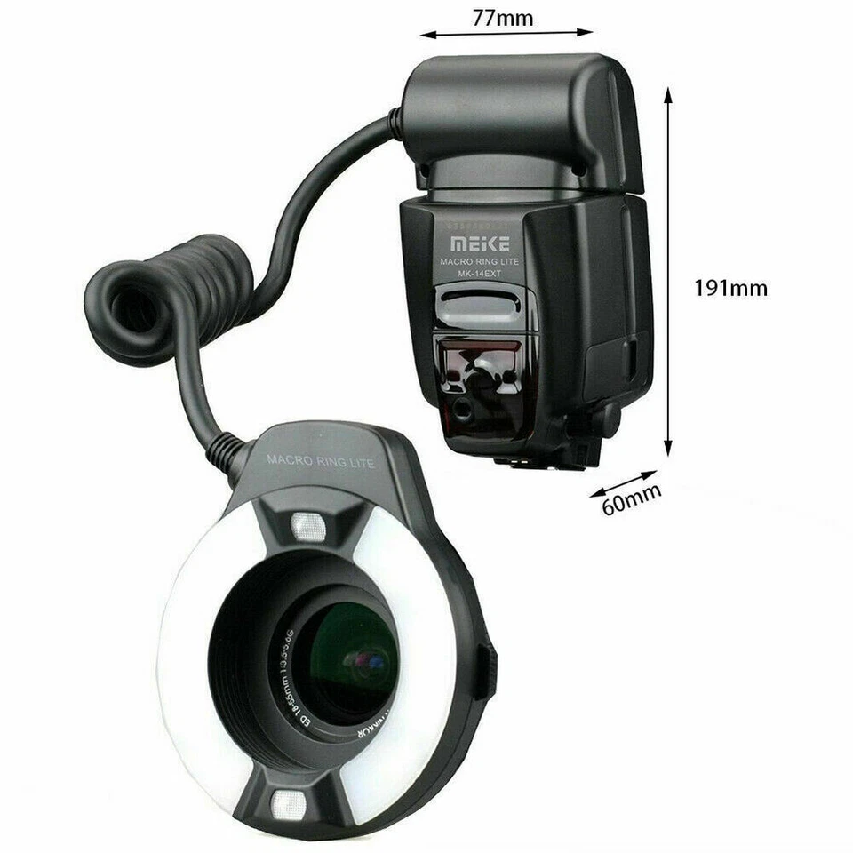 Meike MK-14EXT i-TTL LED Flash Light Macro Ring Light Speedlite for Canon Nikon - Image 4 of 4