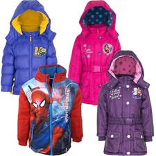 Winterjacke Kinder Parka Frozen Spider-Man Transformers Mädchen Jungen ab 14,90€