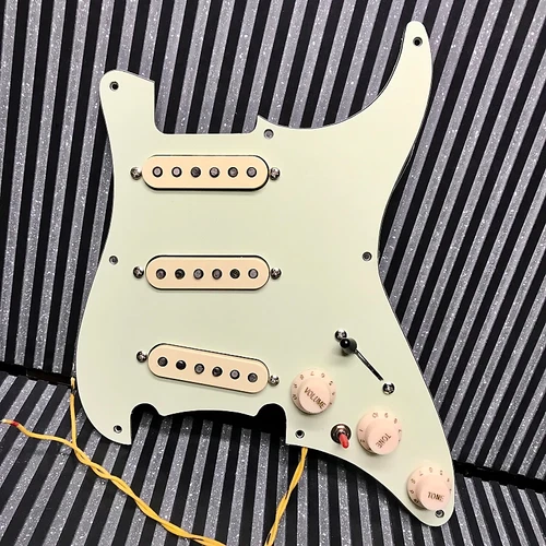 New Loaded Pickguard for USA G&L S-500 With Fender 50 Vintera Pickups Mint Green