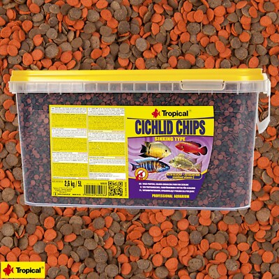 Tropical Cichlid Chips 5L Malawi farbförderndes Fischfutter Aquarium