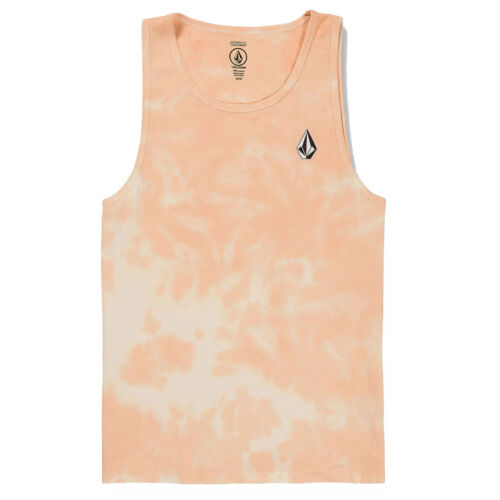 Volcom Men's Iconic Dye Summer Orange Sleeveless Tank Top Shirt Clothing Appa... - 第 1/2 張圖片