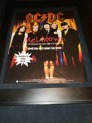 AC/DC Meltdown Rare Original Radio Promo Poster Ad Framed! | eBay