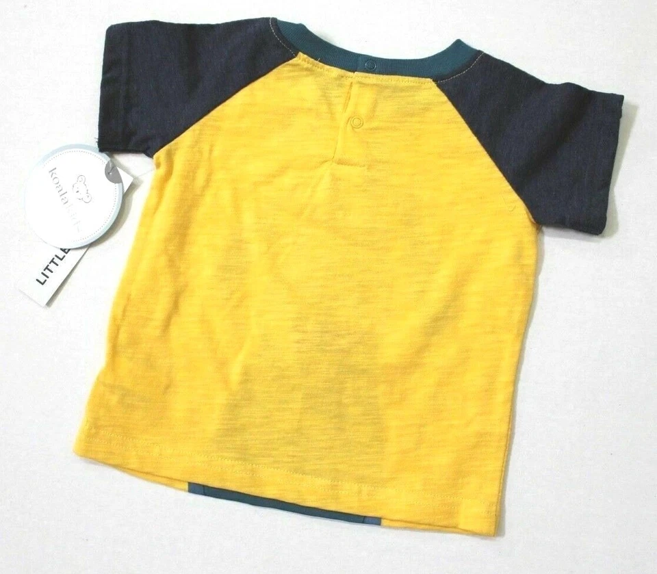 Koala Kids Short Sleeve Puppy Dog 3D Tongue T-Shirt Size 3-6M Yellow NWT - Image 2 of 4