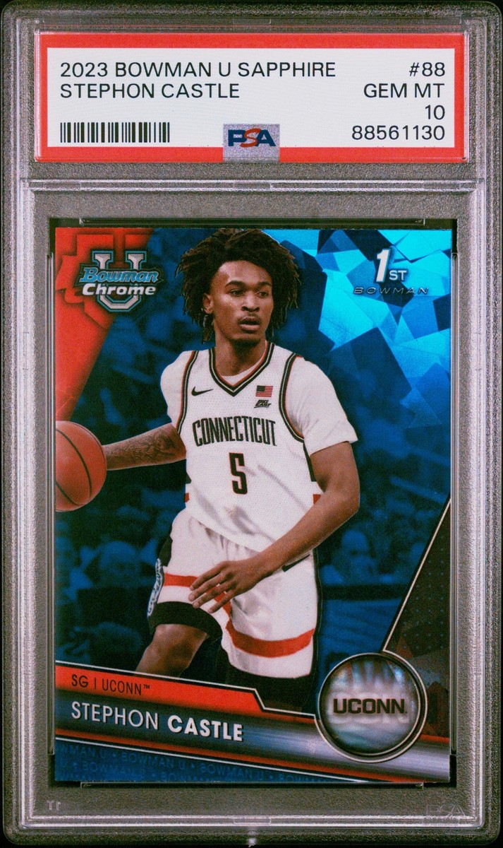 Graded 2023 Bowman Sapphire Stephon Castle #88 Rookie RC 