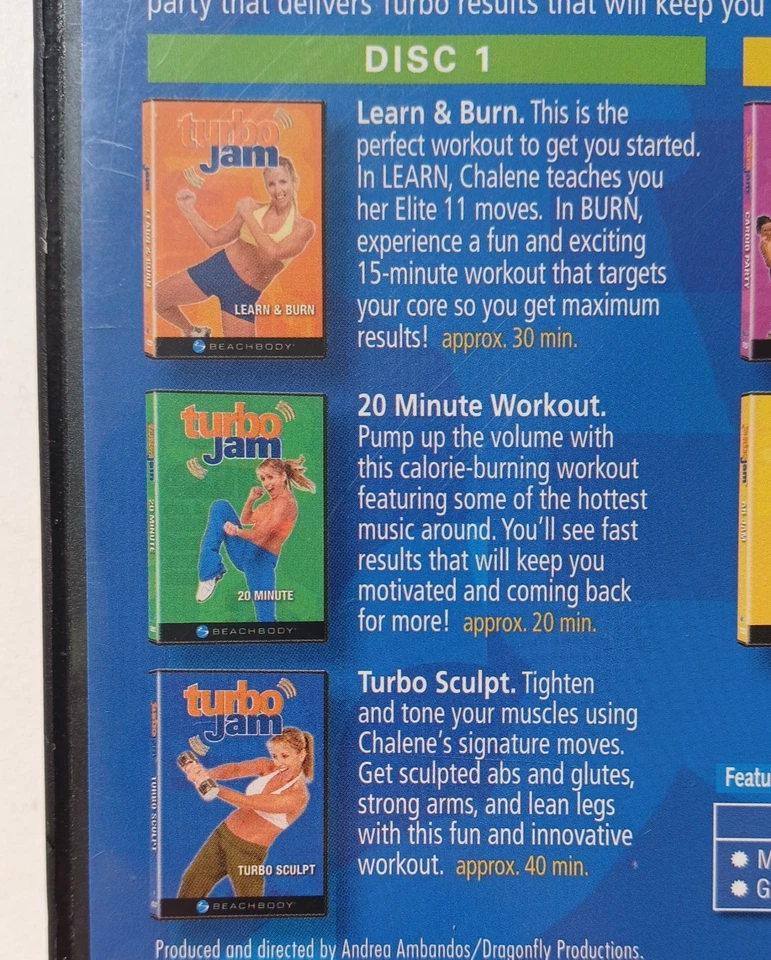 Turbo Jam Beachbody (2-Disc DVD, 2007) (US Import R1) Home Workout Abs Cardio - Image 3 of 4