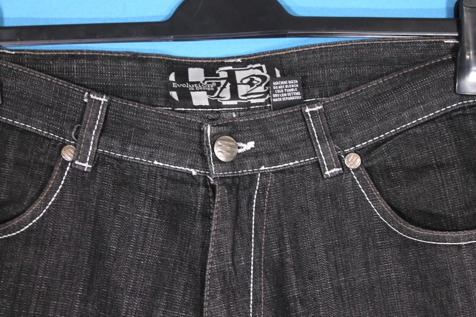 VTG EVOLUTION IN DENIM Y2K Baggy Fit HIP HOP Denim Jeans 34X32 Measure-32X31.5 - Image 2 of 4