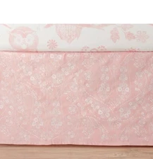 POTTERY BARN BABY Kids CRIB SKIRT MCKENNA VELVET CRIB SKIRT PINK NEW