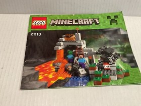 Lego Minecraft instructional manuals ONLY 21113, 21123 (2x), 21140 lot of 4