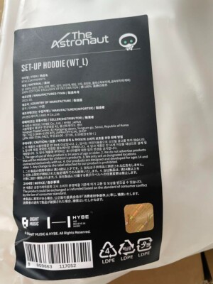 BTS JIN The Astronaut OFFICIAL WOOTTEO Hoodie L Size No