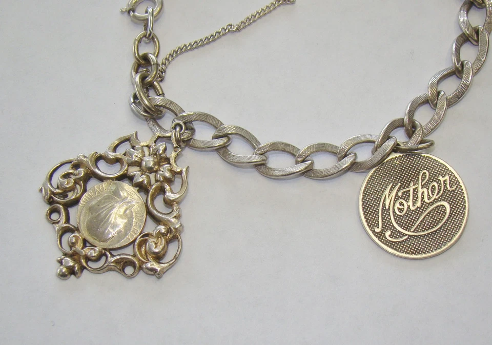 Pulsera vintage de plata de ley de 7", Beau, JMF y más - 25,4 gramos - #N927 Foto 3 de 4