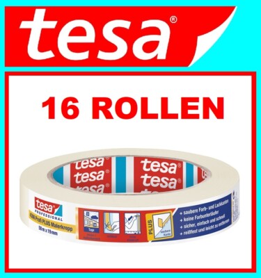 16 Rollen TESA 4306 Profi PLUS Malerkrepp L 50m B 19mm - ohne Farbunterläufer !