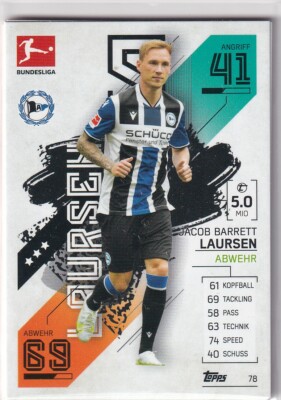 Match Attax 21/22 Bundesliga 2021/2022 Karte Nr. 78 Jacob Barrett Laursen