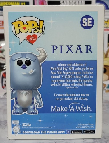 Funko Pop! Sulley SE azul metálico Make-A-Wish con protector gratuito - Imagen 3 de 6