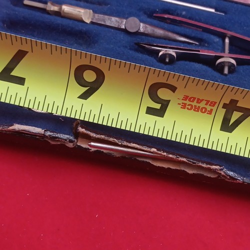 Vintage Kern Aarau Swiss Math & Engineer's 10-piece Drafting Compass Set in Case - Picture 15 of 21