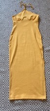 NASTY GAL orange dress beach Ribbed day size 6 RACES wedding MIDI Tangerine