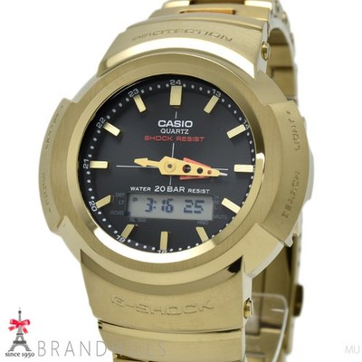 CASIO G SHOCK Men s Full Metal Solar Radio Digital SS Black Dial AWM 500GD 9AJF