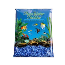 Pure Water Pebbles Coated Aquarium Gravel Marine Blue Select Size:: 5 lb.