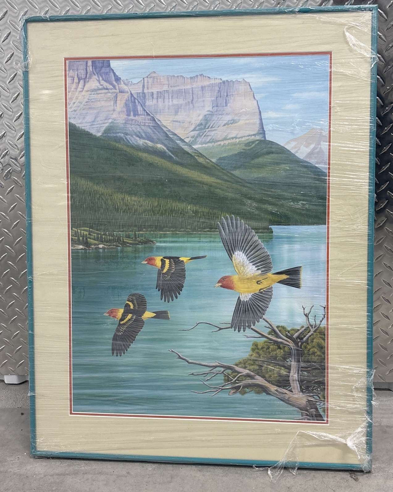 Monte Dolack Fine Art Print Western Tanagers Signed