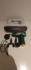 Rechargeable Deep Tissue Strike Muscle Massage Gun ? Green & Gold ? With Box