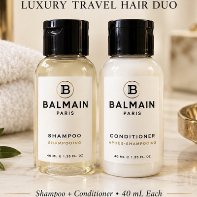 Balmain Paris Luxury Travel Hair Duo Shampoo + Conditioner Set 1.35 fl oz/40 ml