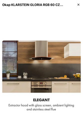 Klarstein CGCH3 Gloria 60cm Cooker Extraction Fan Powerful 580m3/h 3 settngs New