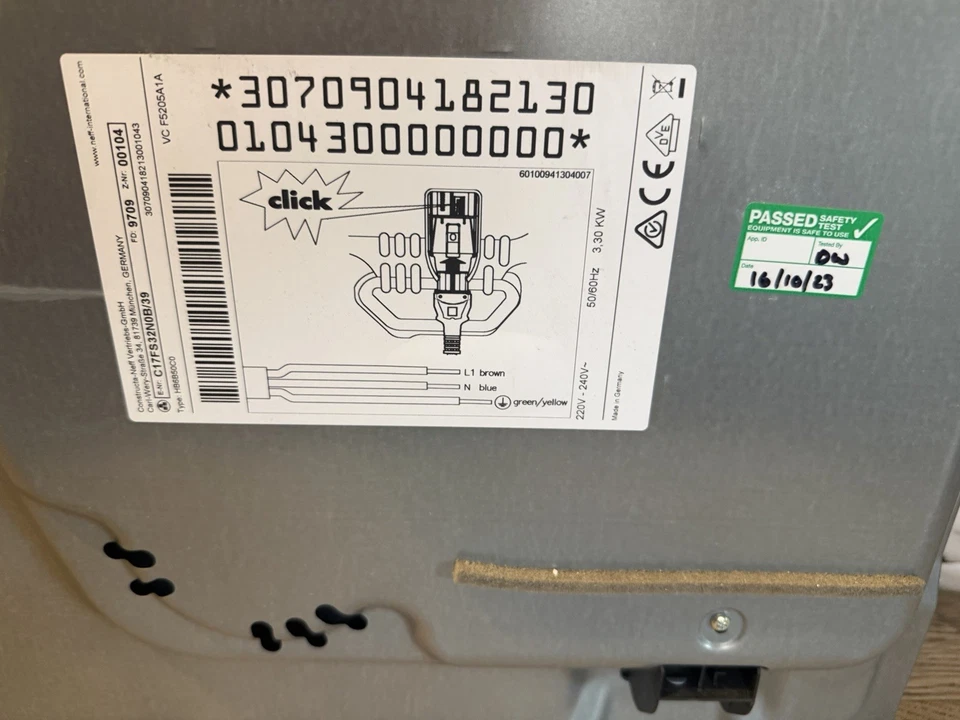 NEFF N90 C17FS32N0B Built-in Compact Oven with Steam Function #30182704 - Image 3 of 4