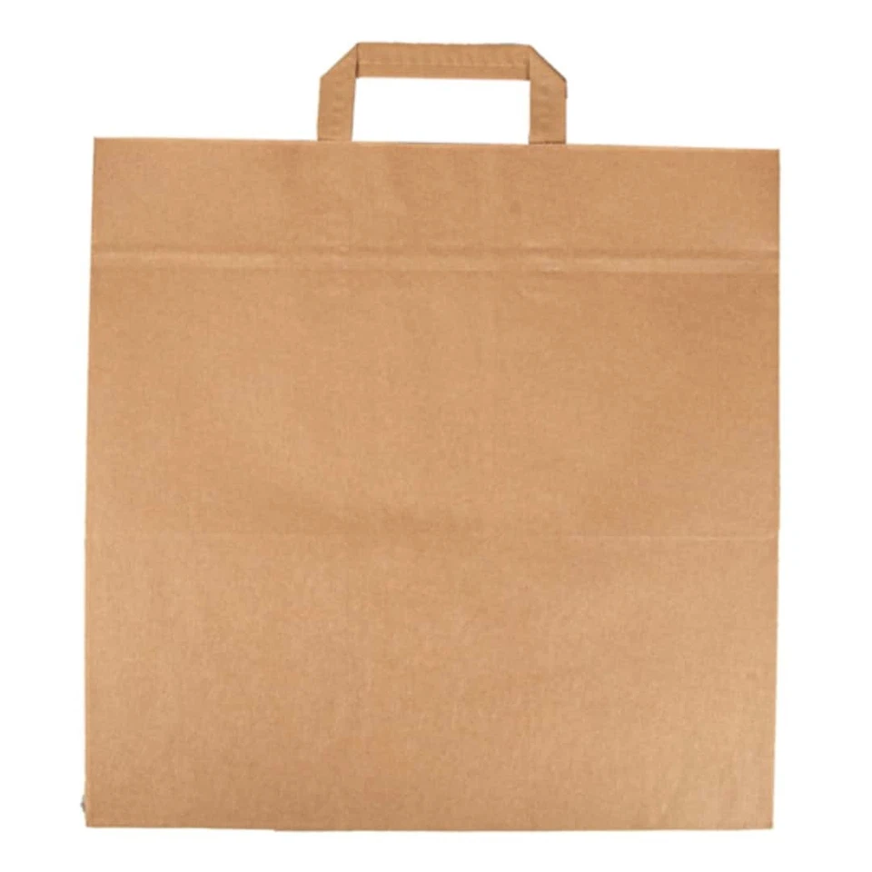 Sachets Papier Kraft Naturel avec Poignées 32x21x26cm 10pz USOBIO - Sacs - Photo 3/4