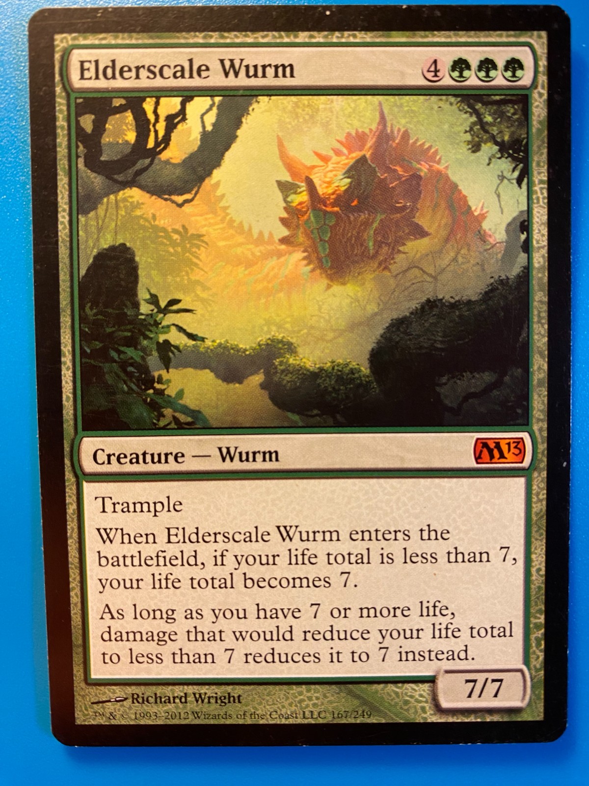 MTG 1x Elderscale Wurm # 167 Core Set 2013 M13 Magic the Gathering Card x1 LP
