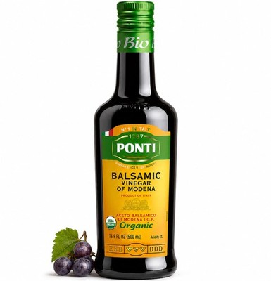 Organic Balsamic Vinegar of Modena 16.9oz (500ml) - Italian Gluten Free Vegan...