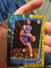 2021-22 Panini Donruss Rated Rookie Isaiah Livers #227 Holo Green & Yellow Laser