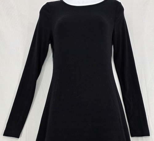 NWT Free People Aubre Maxi Dress FP Beach Open-Back Long Sleeve Knit Black XS - Picture 4 of 17