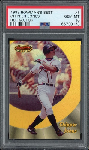 1998 Bowman's Best Chipper Jones Refractor PSA 10 POP 5