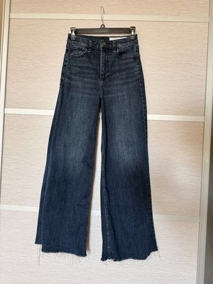 rag & bone Serena High Waist Wide Leg Jeans (Dark Wash) in sz. 25