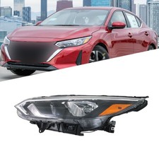 Headlight Assembly For 2024-2025 Nissan Sentra S SV Halogen Type Left Side Black