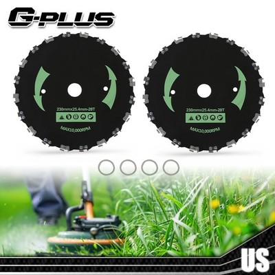 2Pcs 9'' 20 Tooth  Chainsaw Brush Blade Trimmer Head Weed Mower