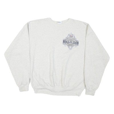 Herren Cream Hillclimb Motocross Pullover Sweatshirt Rundhals Baumwollmix L
