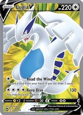 Lugia V - 185/195 - Pokemon Silver Tempest Sword & Shield Full Art Card NM