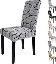 Zindoo Stretch Chair Covers for Dining Room, High Back Dining Chair Covers, Rem