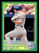 Jeff Hamilton 1990 Score #132 Los Angeles Dodgers Baseball *110