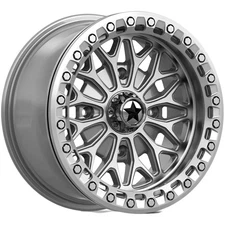 MSA Off-Road M53 Bolo Beadlock 15x7 4x137 +10mm Silver Wheel Rim 15" Inch