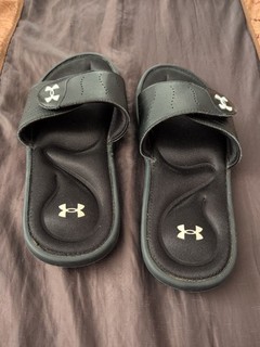Youth Under Armour Slides Shoes Sandals Black 4D Foam