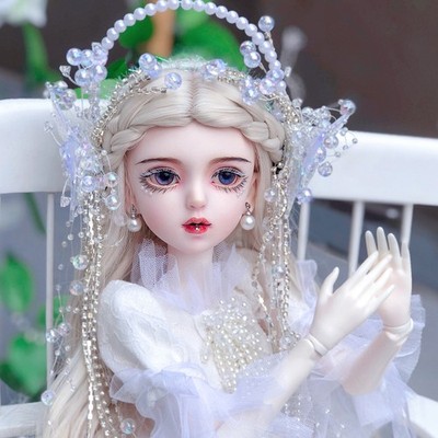 24 inch Height Girl Doll Toy Princess Dress Shoes Handpainted Makeup Large Doll