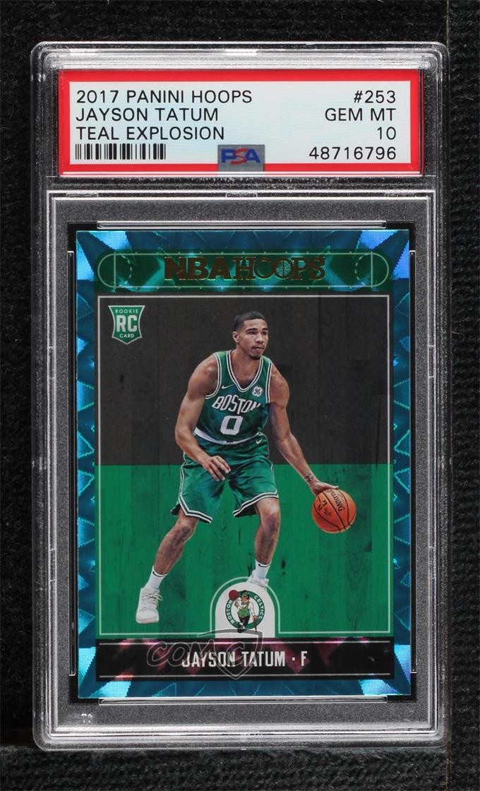 2017-18 Panini NBA Hoops Teal Explosion Jayson Tatum #253 PSA 10 GEM MT rq1